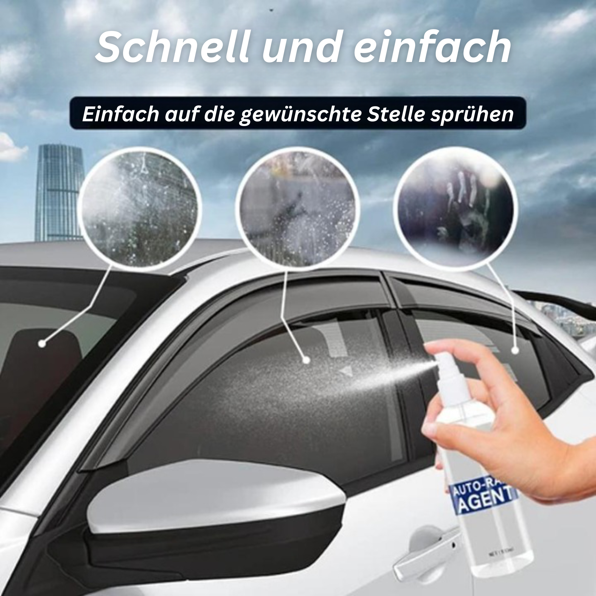 RainDefy™️ I Autoglas Anti-Beschlag Regenabweisendes Mittel (1+1 GRATIS)