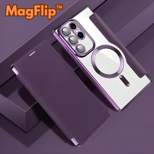 MagFlip™ - MagSafe Leder Flip-Hülle für Samsung