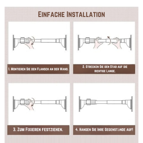 EasyHanger™ Teleskopische Kleiderstange