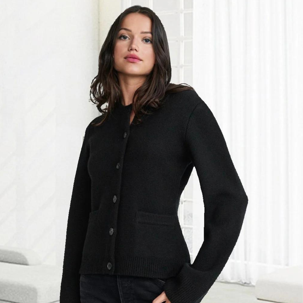 DreamDrape™ - Ultra-weiche Strickjacke mit Knopfleiste