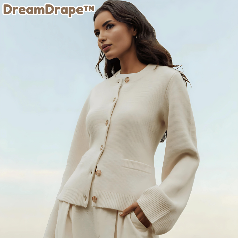 DreamDrape™ - Ultra-weiche Strickjacke mit Knopfleiste