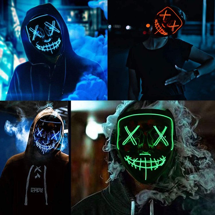 Spookymaske™️ I Halloween LED-Maske