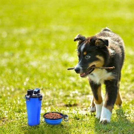 Pet Hydrate™ 2-in-1 Wasser- und Lebensmittelflasche für Haustiere