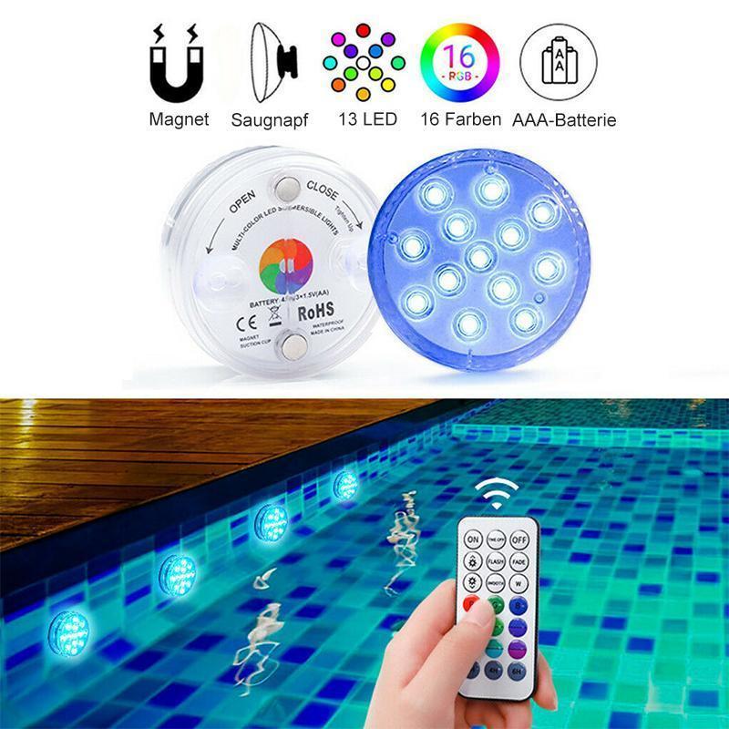 PoolBright™ LED-Tauchlicht mit Fernbedienung für den Pool