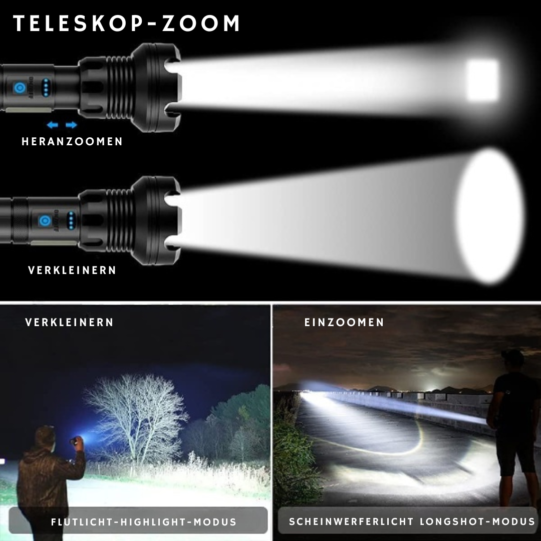 Tactical Laser™ Wiederaufladbare taktische LED-Lasertaschenlampe