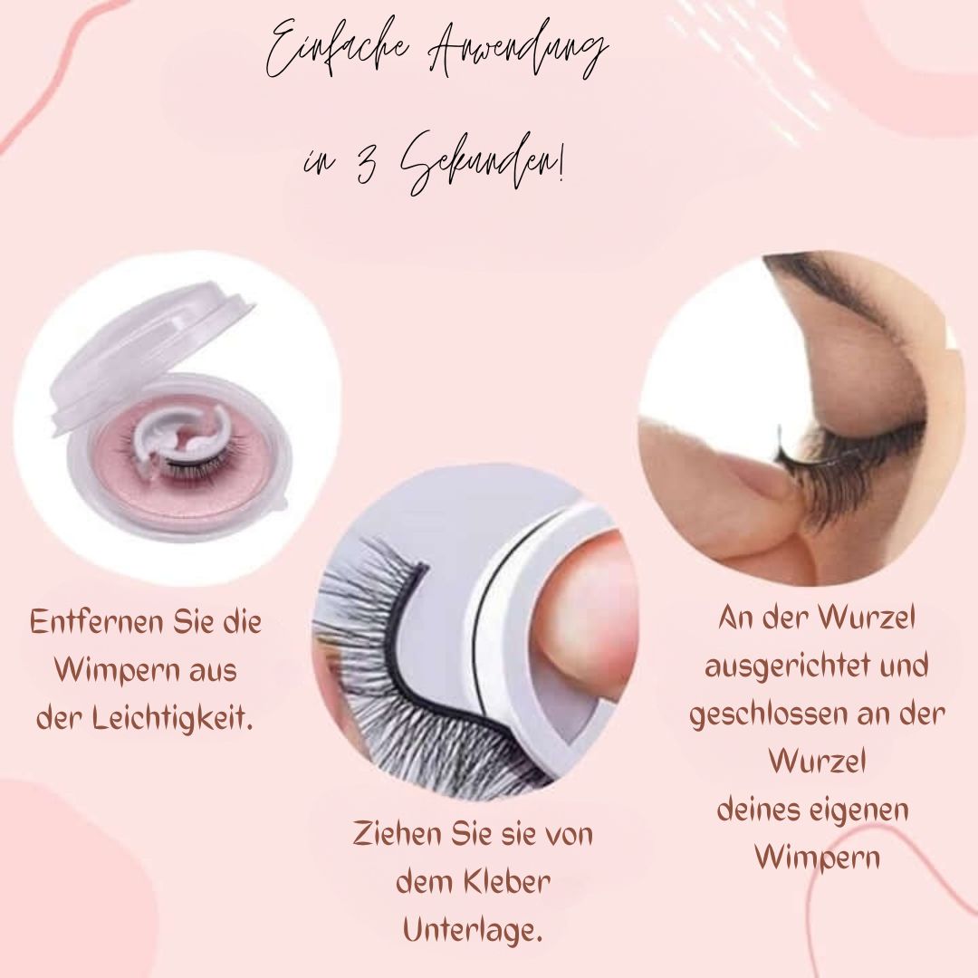 Lashely™ Wiederverwendbare selbstklebende Wimpern (1+1 GRATIS)