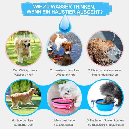 Pet Hydrate™ 2-in-1 Wasser- und Lebensmittelflasche für Haustiere