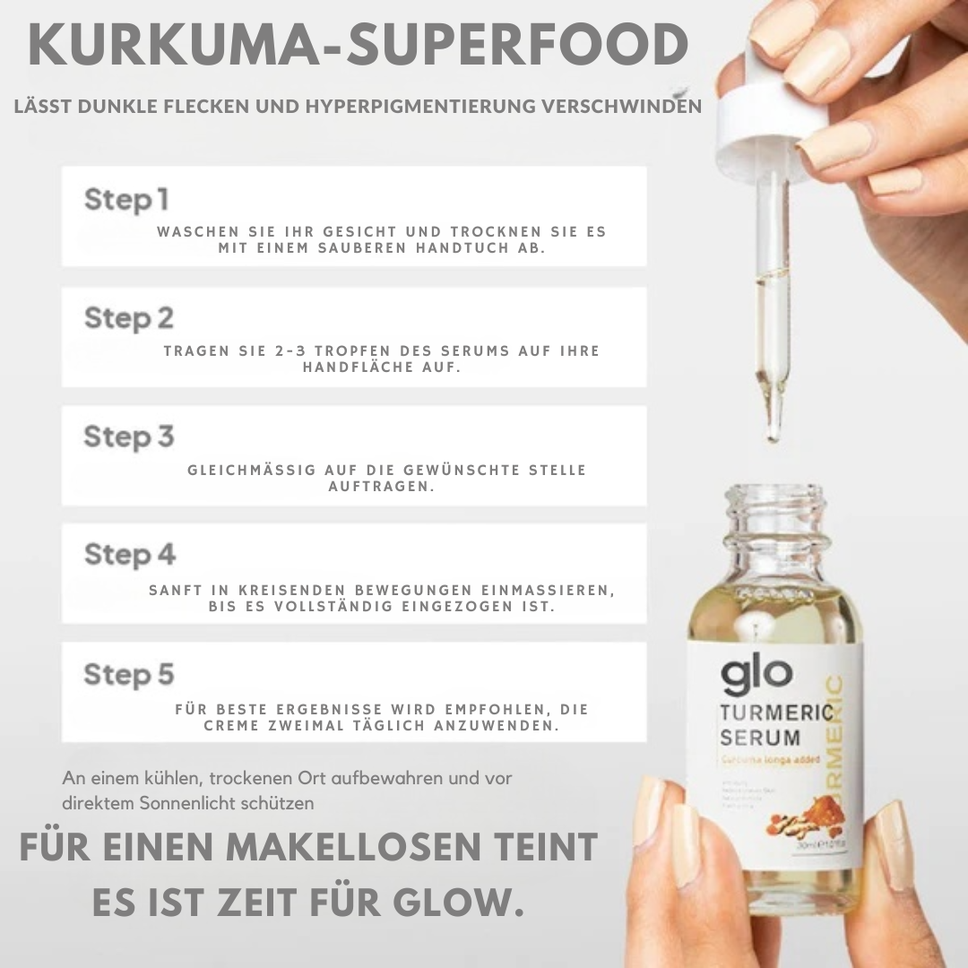 Glo™ Kurkuma Serum zur Korrektur dunkler Flecken (1+1 GRATIS)