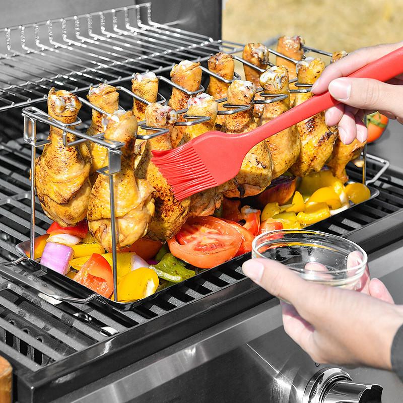 Racky™ - Edelstahlgrill mit Tablett