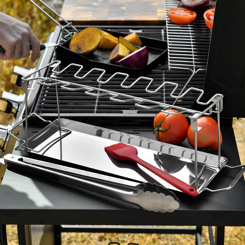 Racky™ - Edelstahlgrill mit Tablett