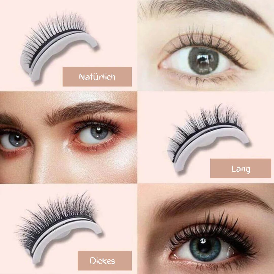 Lashely™ Wiederverwendbare selbstklebende Wimpern (1+1 GRATIS)