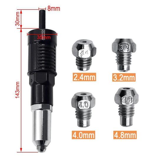 MaxRivet™ - Professionelles Nietpistool-Adapter-Kit