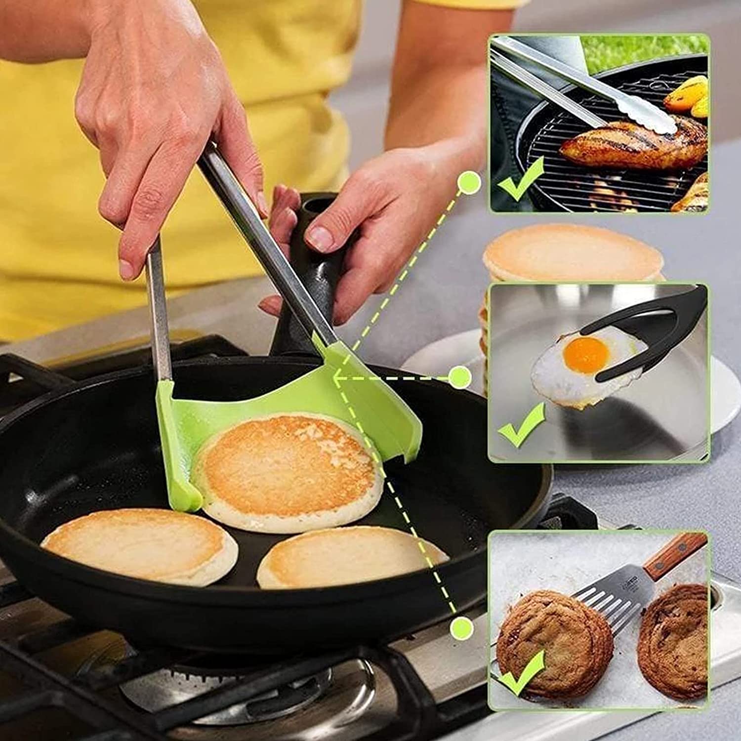 MultiSpatula™ - 2 in 1 Silikon Spatel Zange