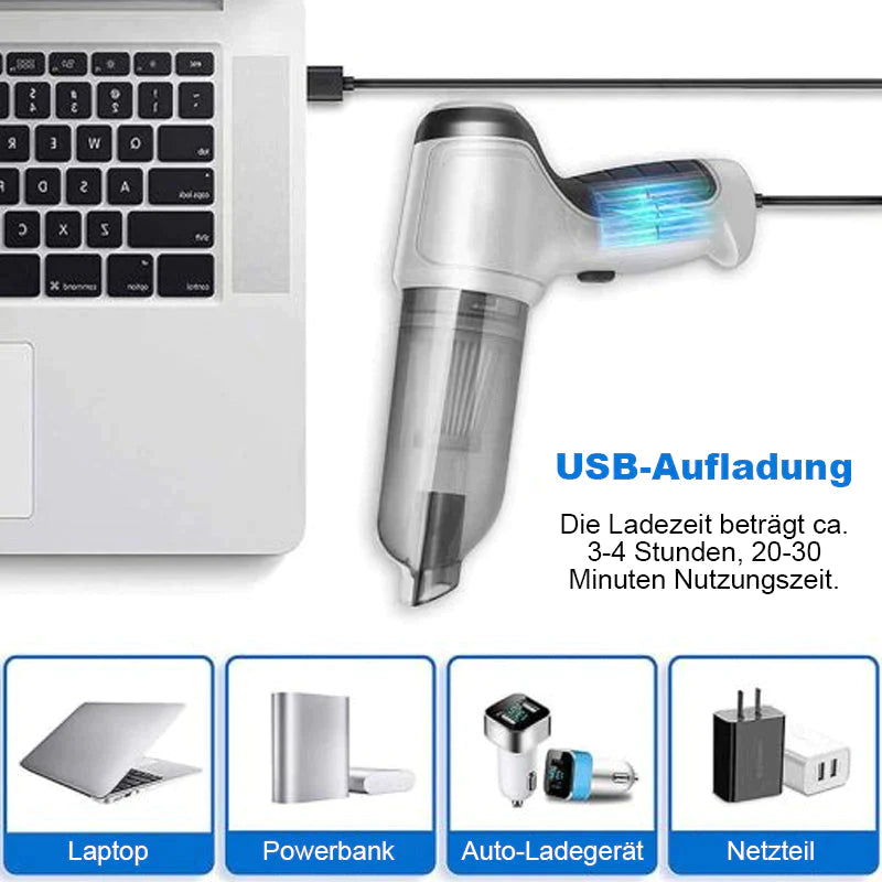 Vacuumex 2.0™ 3 In 1 Kabelloser Mini-Handstaubsauger