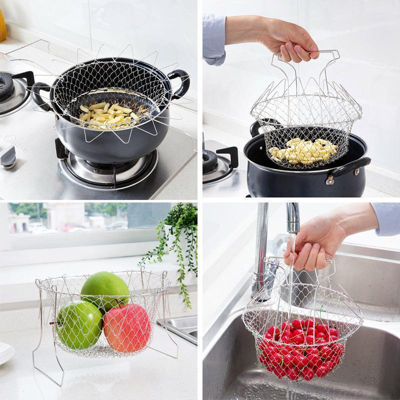 Strainer Pro™ Edelstahl Einziehbares Sieb Kochkorb