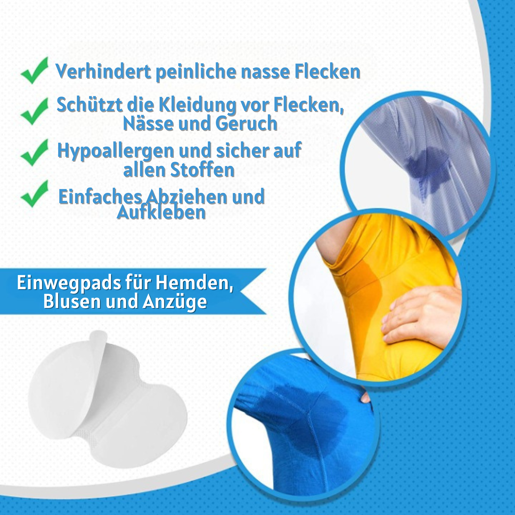 ArmPad™️ I Einweg-Schweißpads für die Achselhöhlen