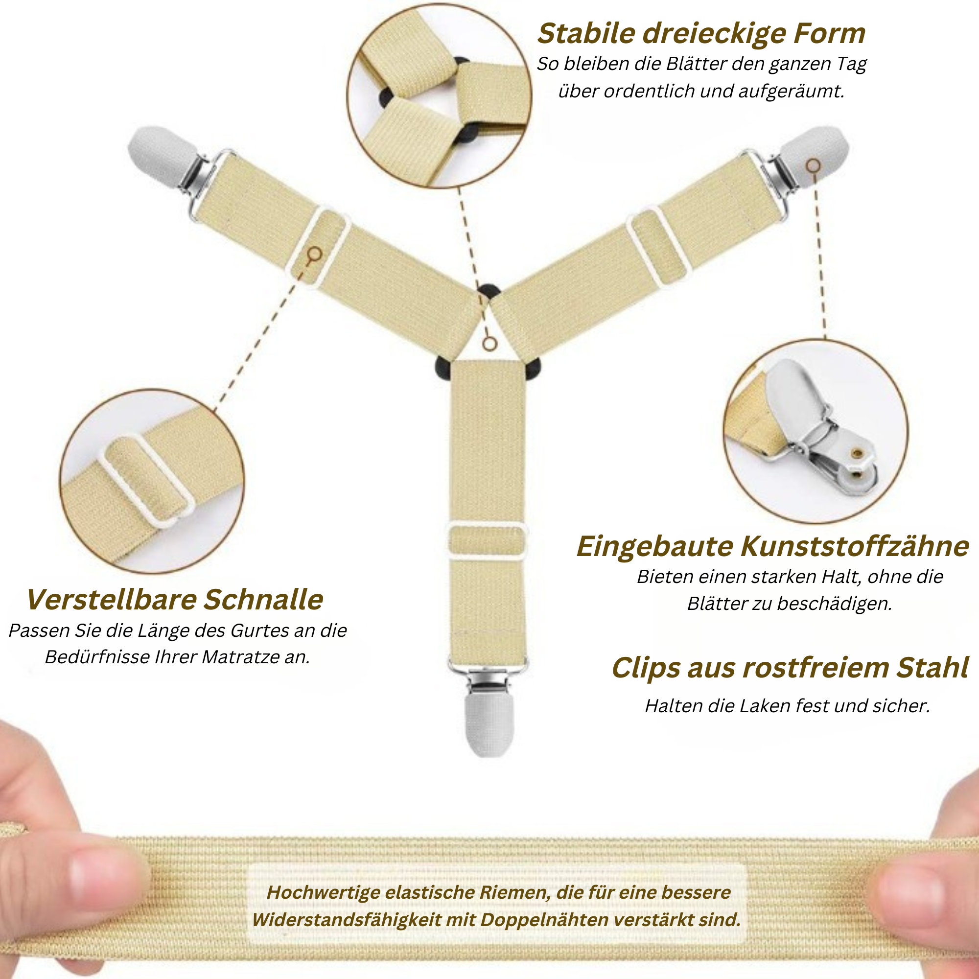 Bedlock™️ I Verstellbare Bettlakenklammern (2+2 gratis!)