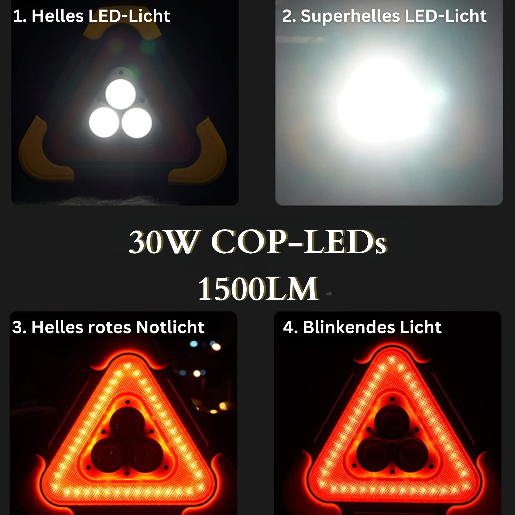 Solarm™️ I 2 in 1 Solar-Notfall-Dreieck-Warnleuchte