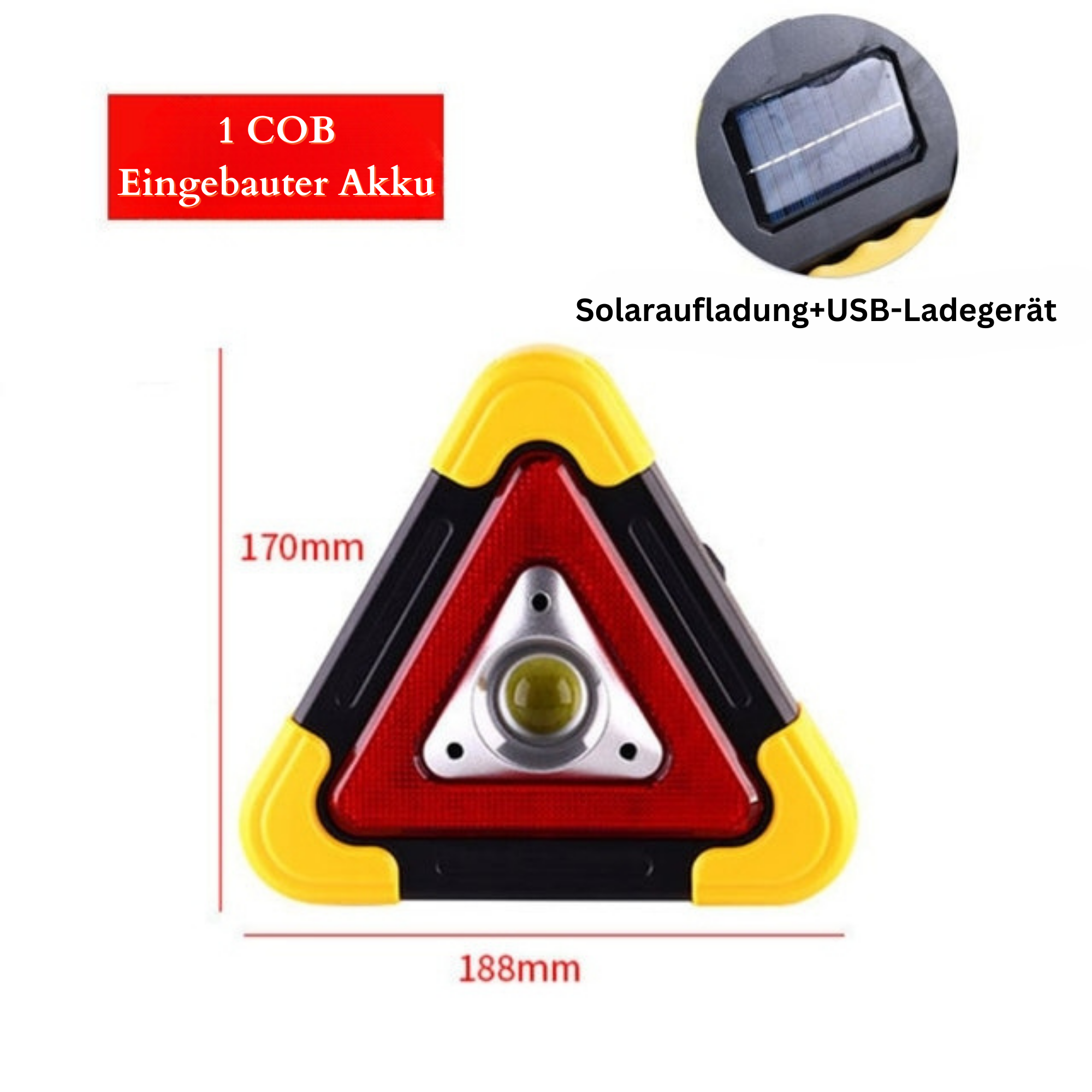 Solarm™️ I 2 in 1 Solar-Notfall-Dreieck-Warnleuchte