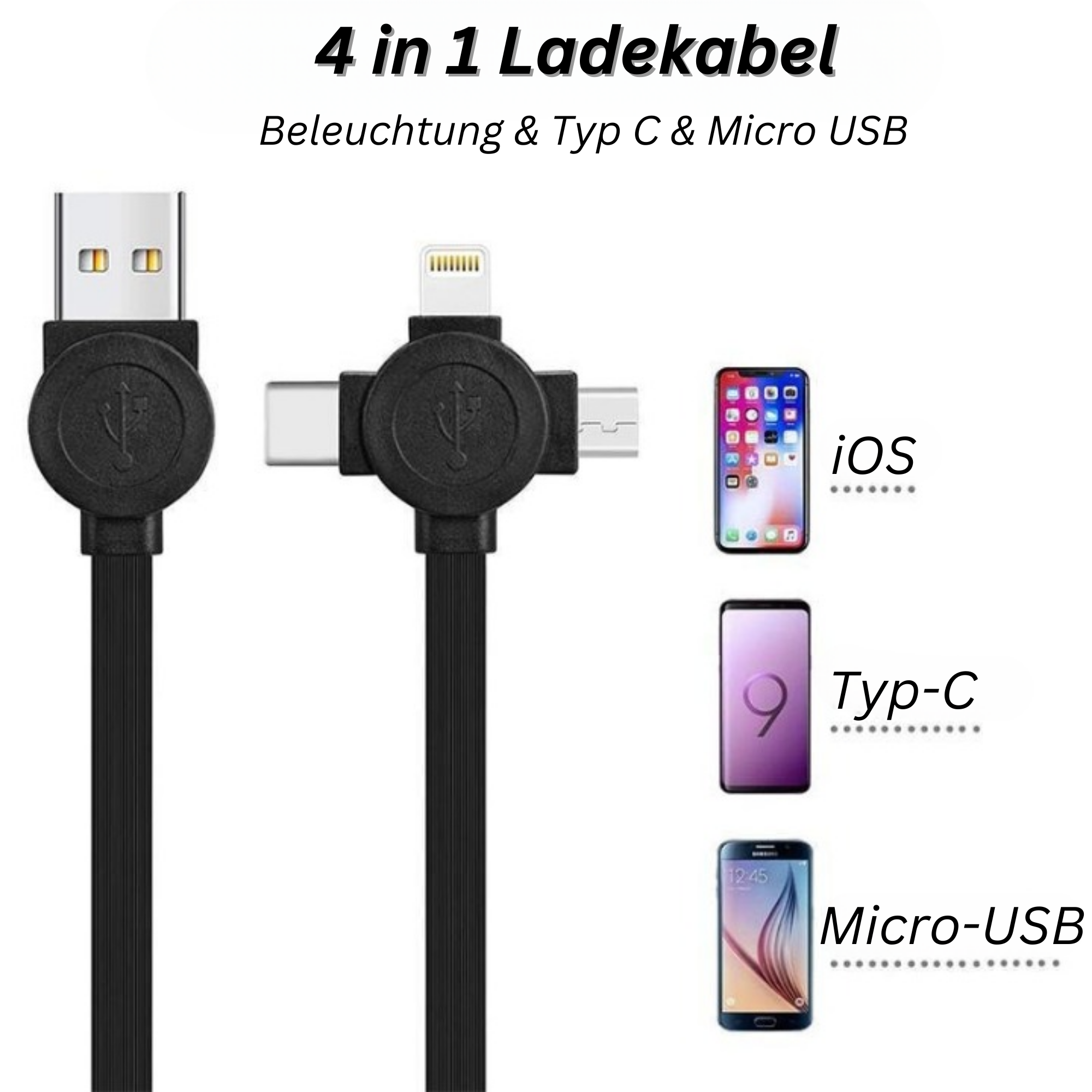 PowerPod™️ I 4 in 1 Ladekabel