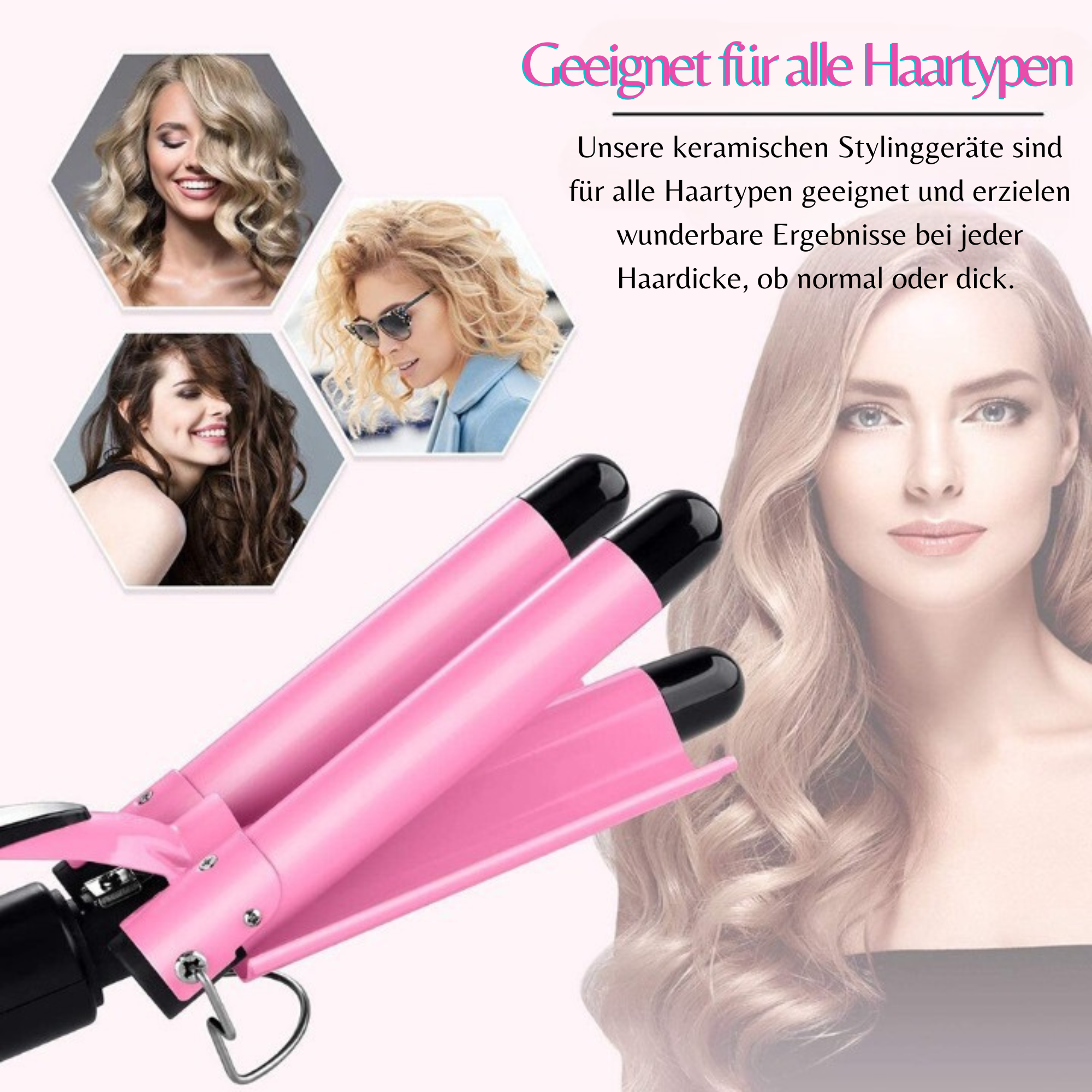 Sirena Curl™️ I Professioneller dreifacher Lockenstab