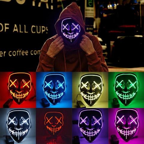 Spookymaske™️ I Halloween LED-Maske