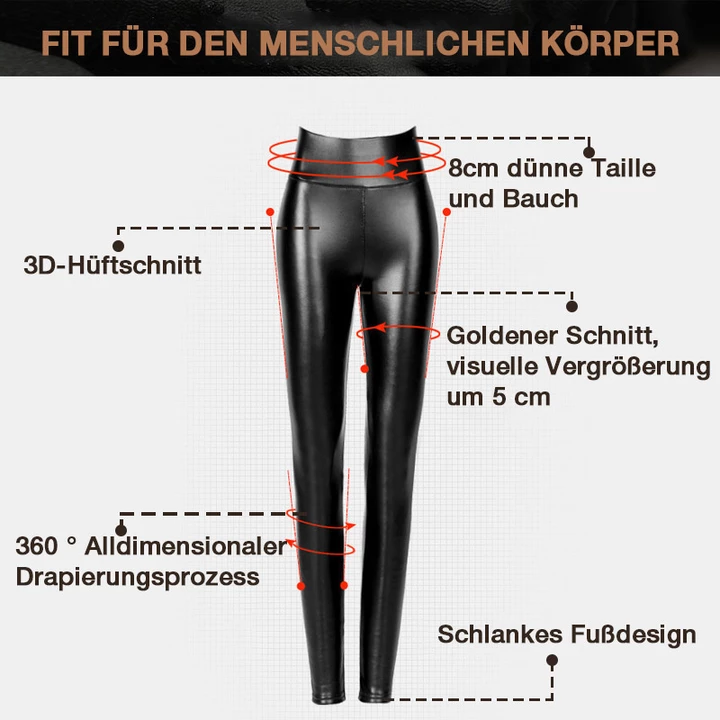 ComfyFit™ | S-förmige PU Leder Leggings