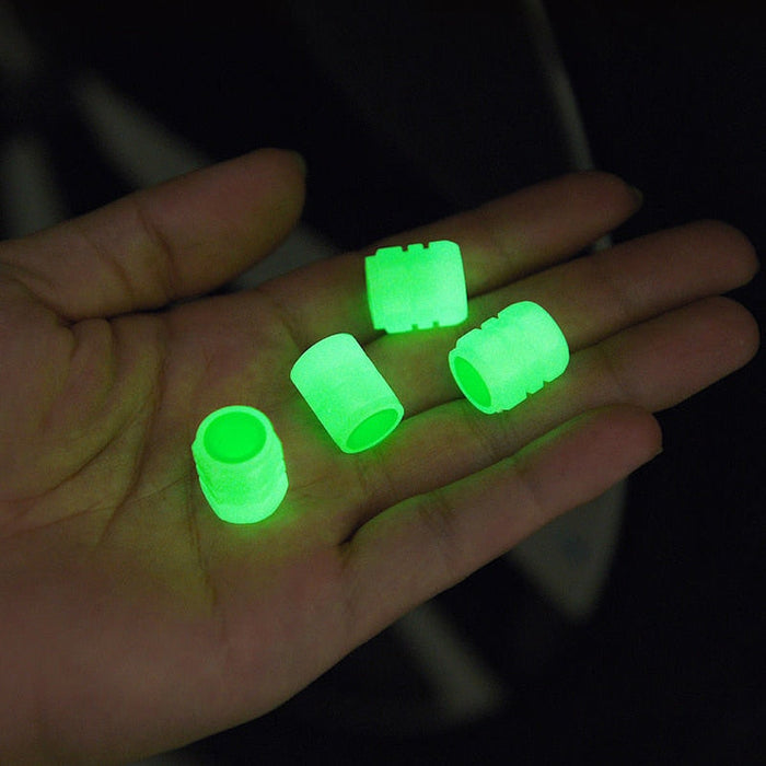 GlowCaps™ - Universelle fluoreszierende Reifenventilkappen (Satz von 4 ...