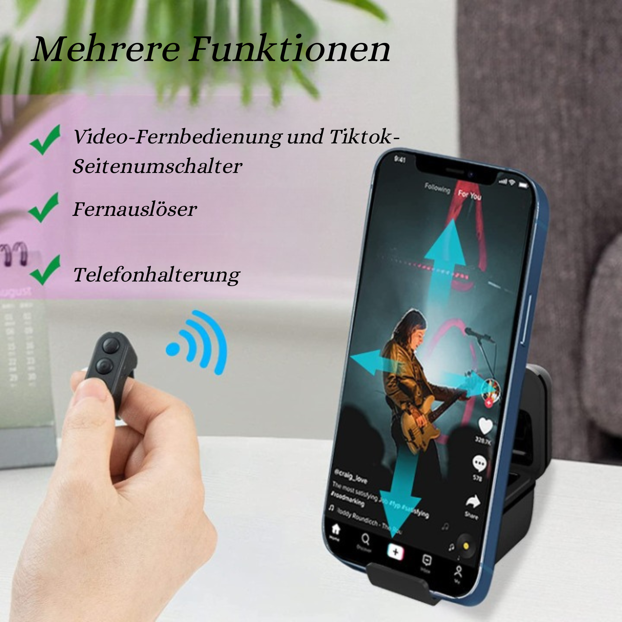 TokRing™️ I Fingerring Bluetooth-Fernbedienung